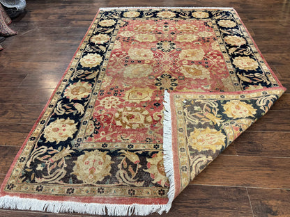 Indian Agra Rug 6x9, Allover Pattern, Traditional Wool Oriental Carpet - Nuvé