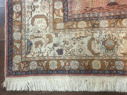 Silk Indian Kayseri Rug 4x6, Haji Jalili Design, Vintage Rug - Nuvé
