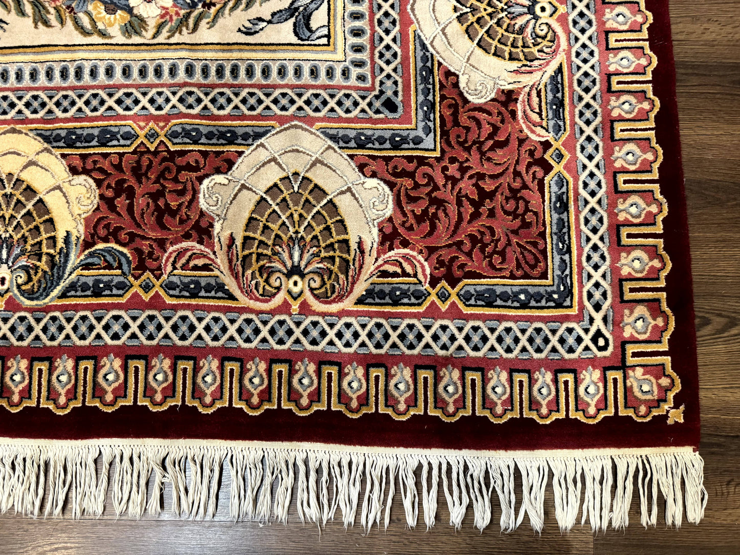 Wonderful Aubusson Rug 10x14, Red Maroon, Elegant, Fine 200 KPSI - Nuvé