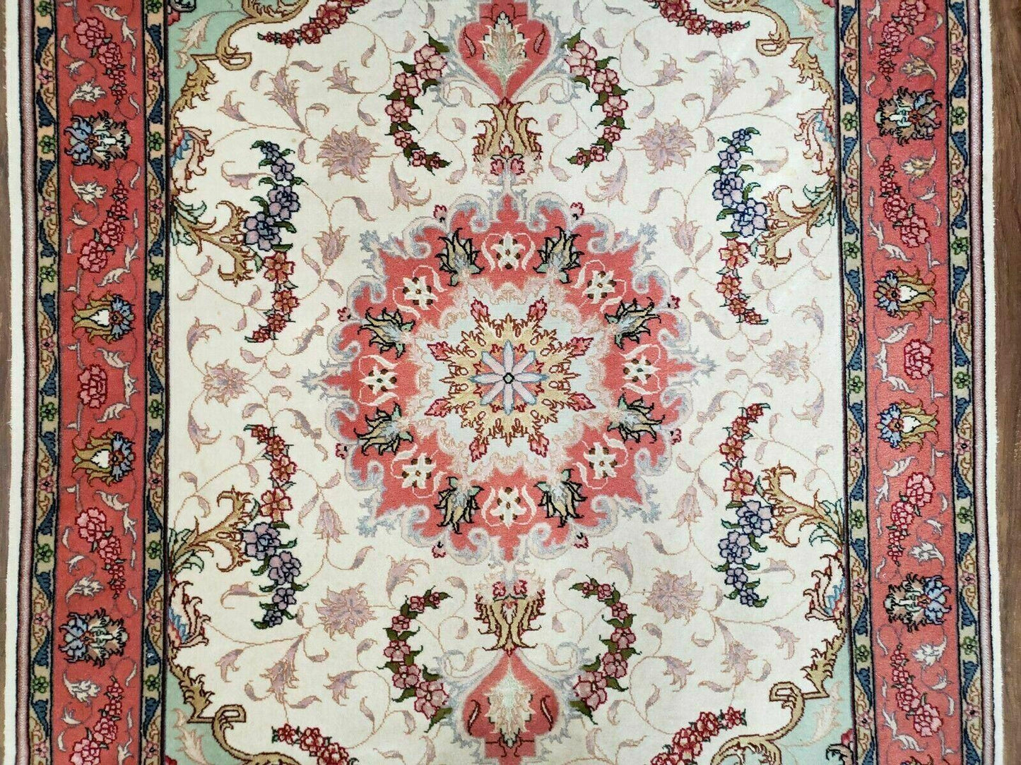 3' 4" X 5' Vintage Handmade Ultra Fine Floral Oriental Turkish Rug Carpet Wow - Nuvé