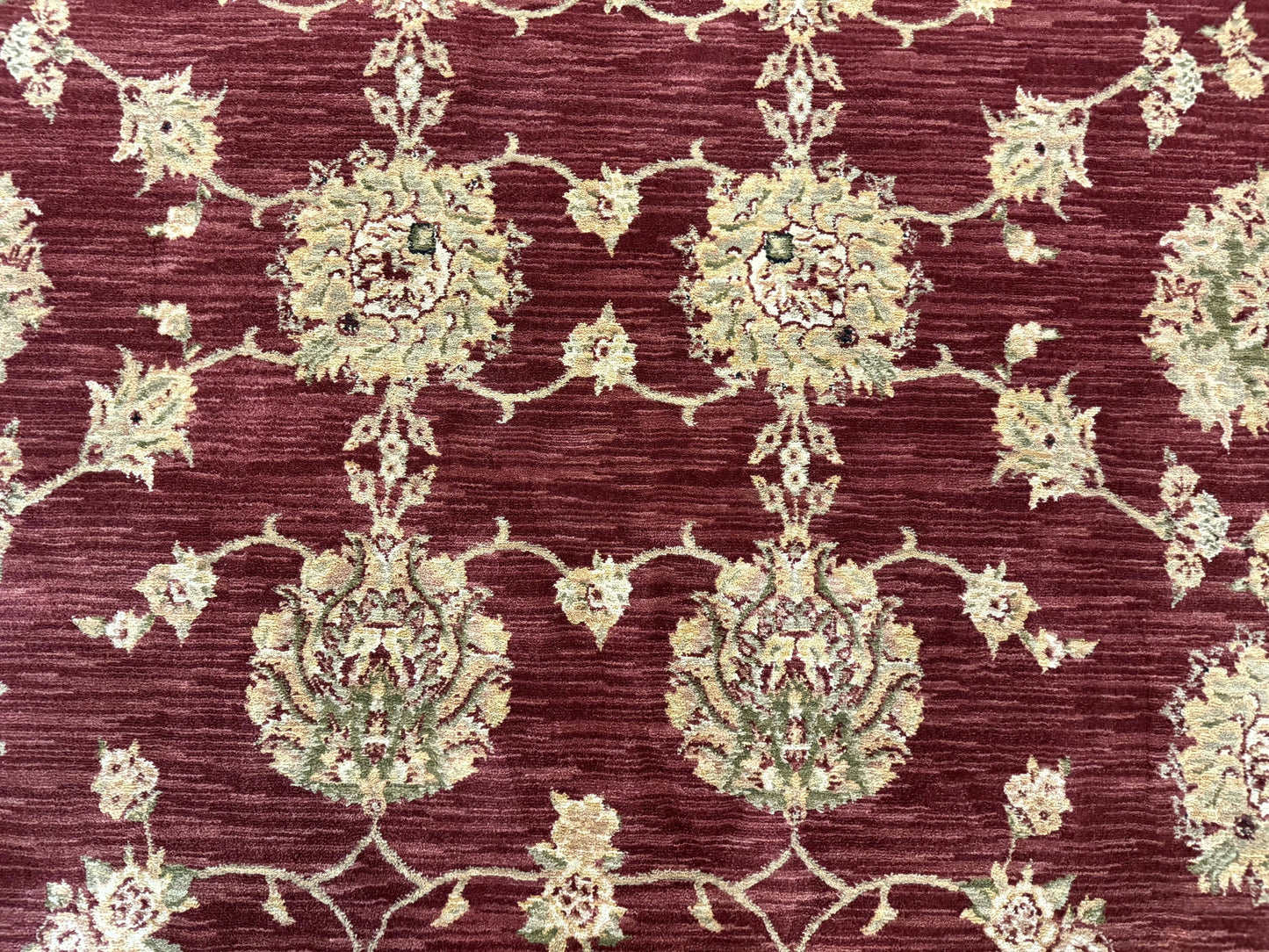 Traditional Wool Oriental Rug 9x13, Large Power Loomed Carpet, Burgundy - Nuvé