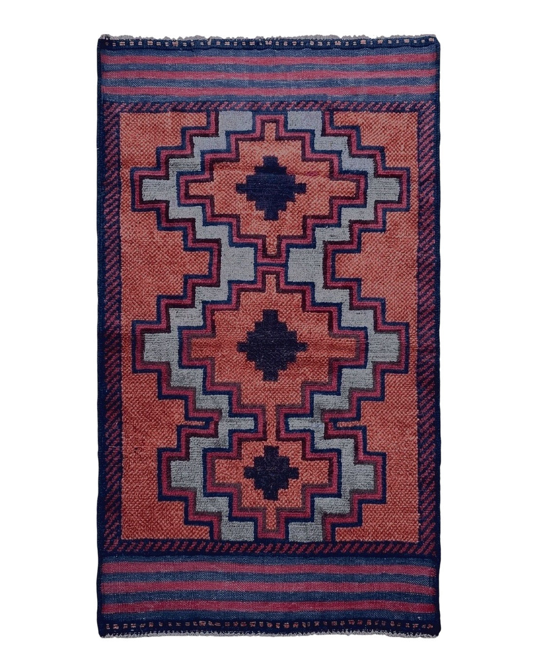 3X5 Vintage Handmade Tribal Wool Rug Balouchi Rug Afghan Rug Red 2' 8" X 4' 8"
