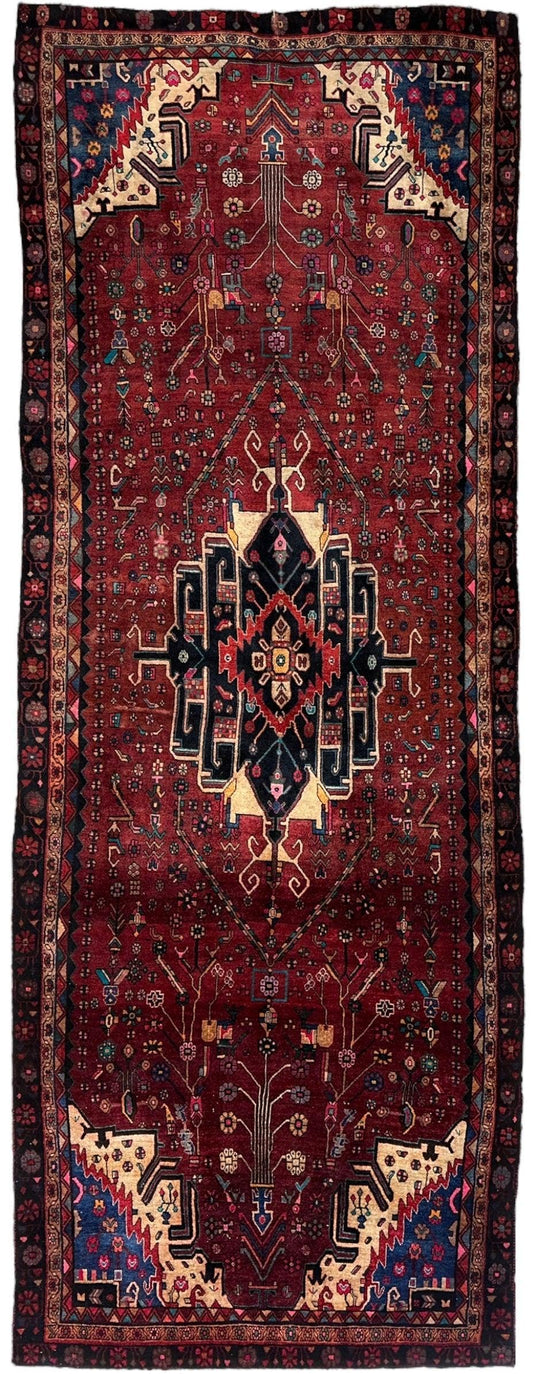 4'2” x 11’4” Hand Knotted Farahan Persian Wool Runner Rug - Nuvé
