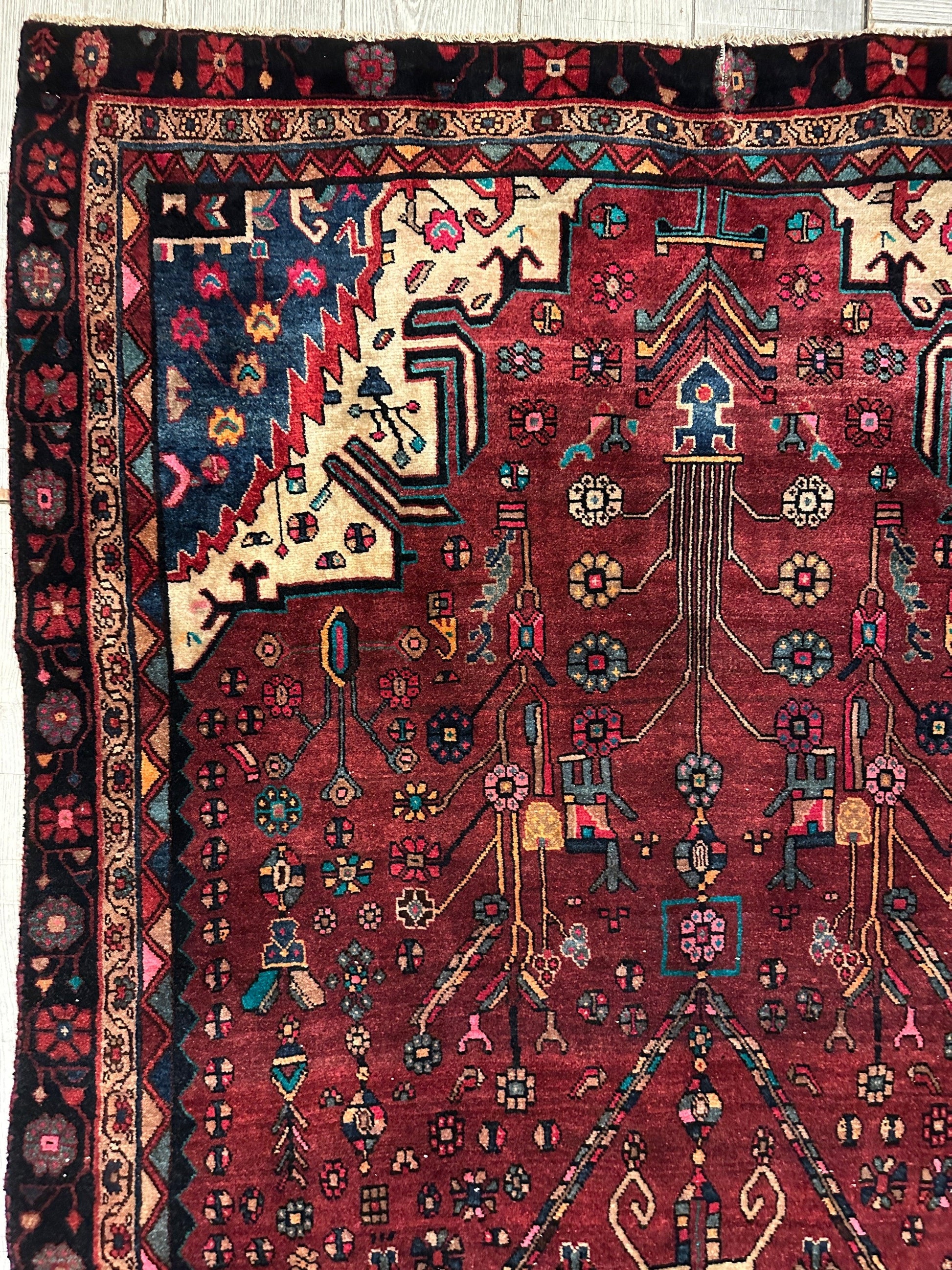 4'2” x 11’4” Hand Knotted Farahan Persian Wool Runner Rug - Nuvé