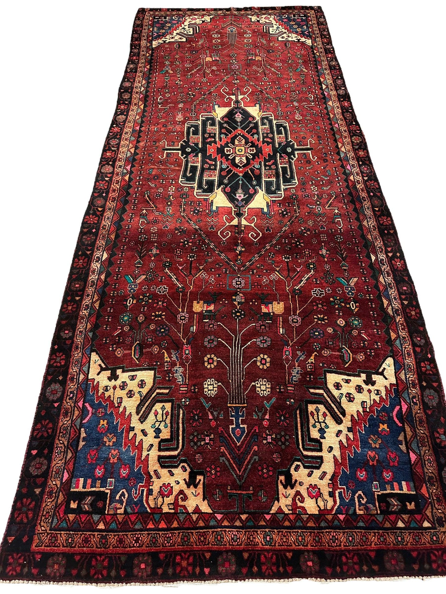 4'2” x 11’4” Hand Knotted Farahan Persian Wool Runner Rug - Nuvé