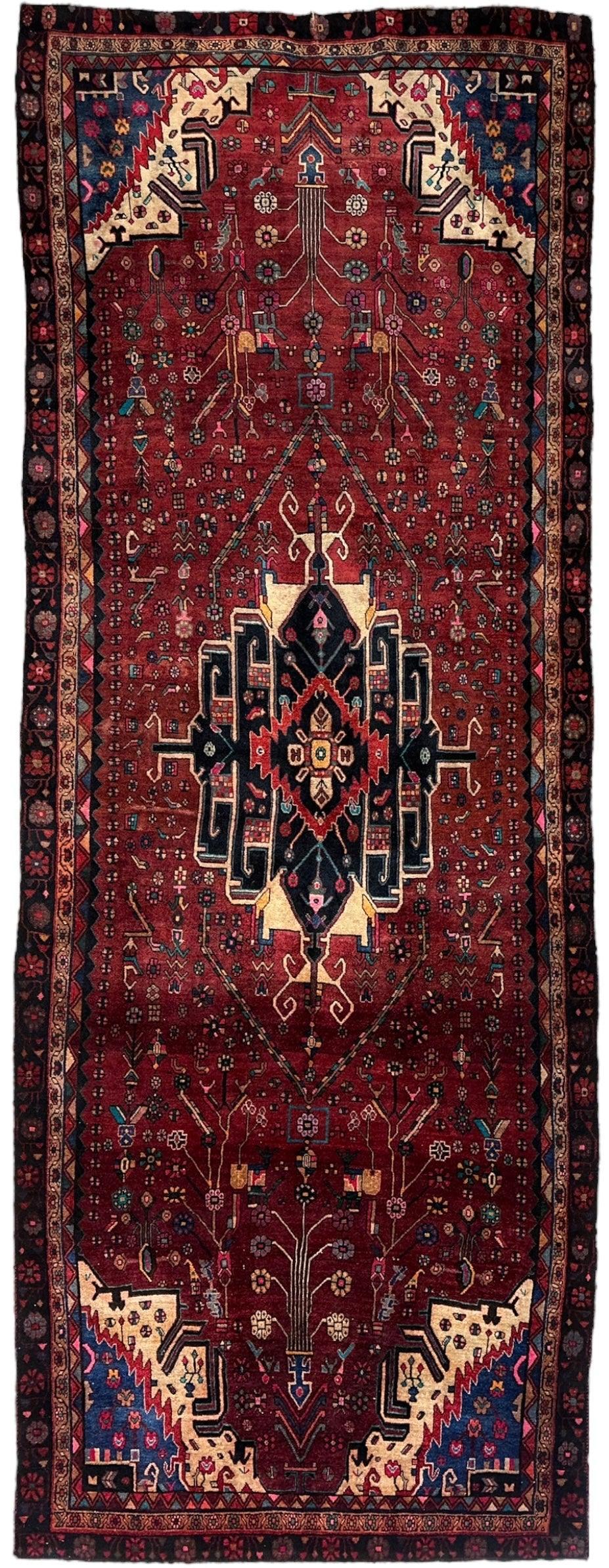 4'2” x 11’4” Hand Knotted Farahan Persian Wool Runner Rug - Nuvé