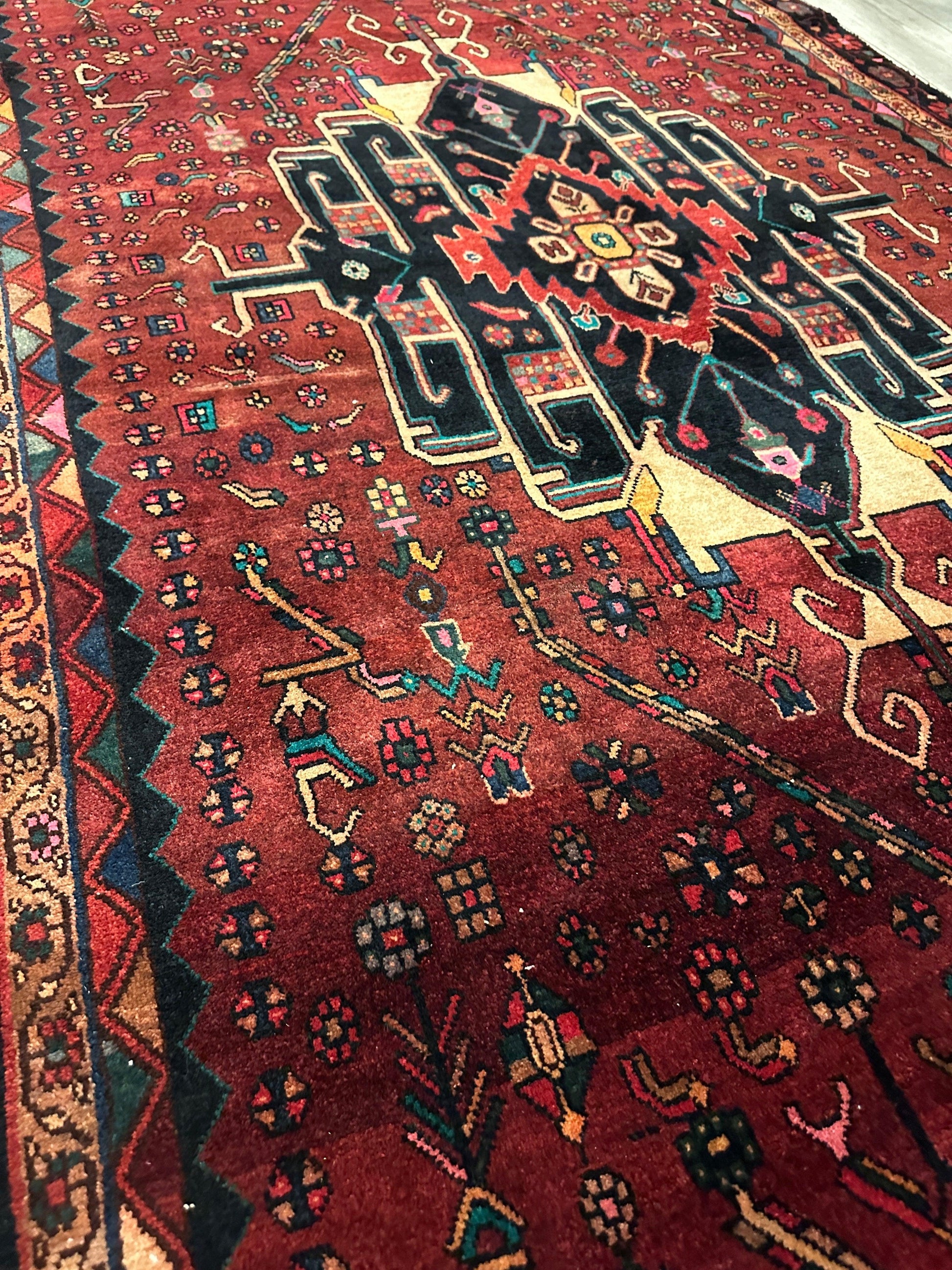 4'2” x 11’4” Hand Knotted Farahan Persian Wool Runner Rug - Nuvé