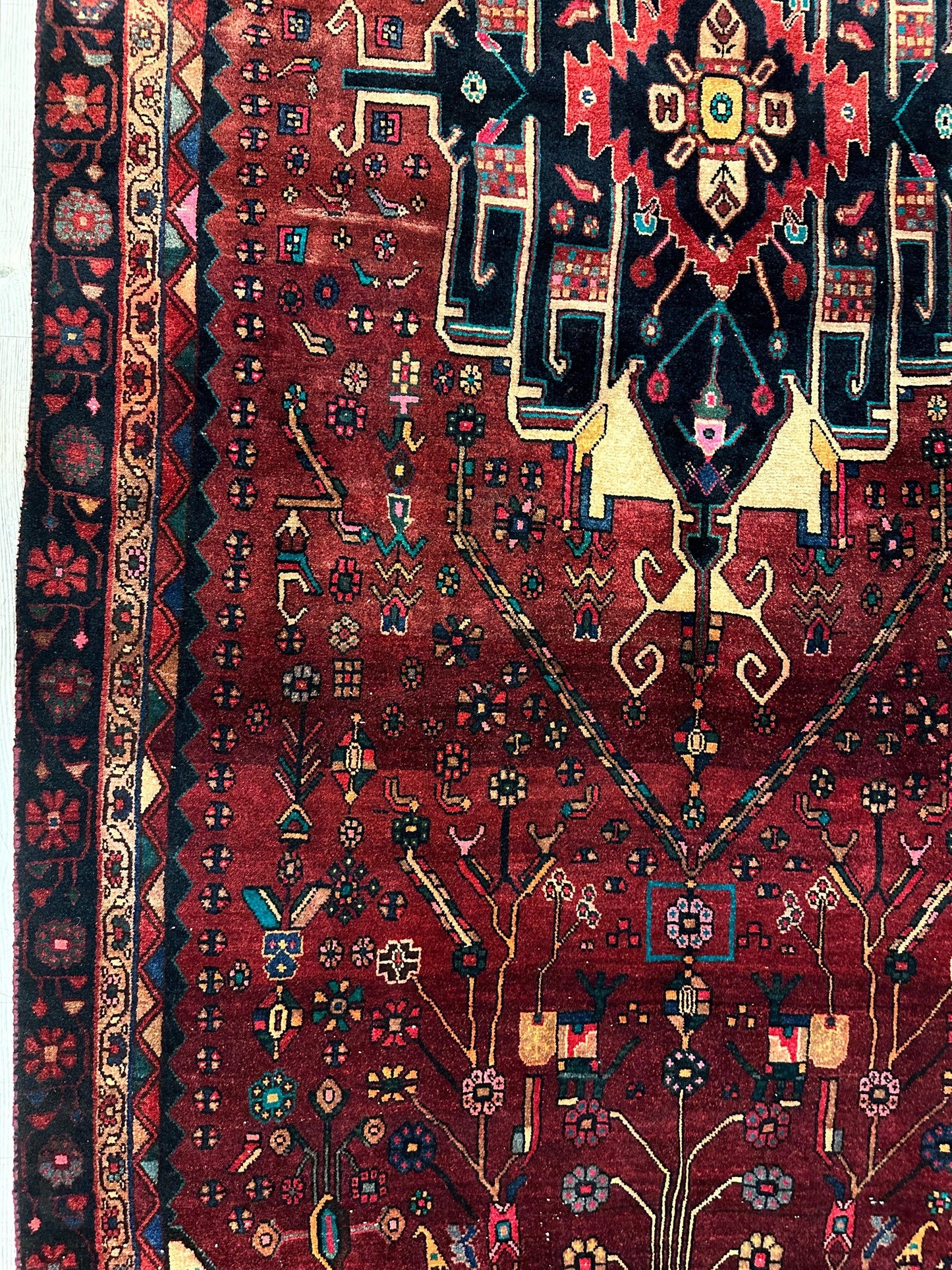 4'2” x 11’4” Hand Knotted Farahan Persian Wool Runner Rug - Nuvé