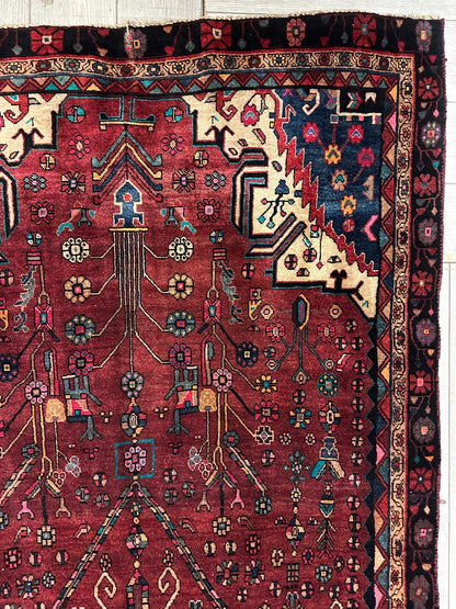 4'2” x 11’4” Hand Knotted Farahan Persian Wool Runner Rug - Nuvé