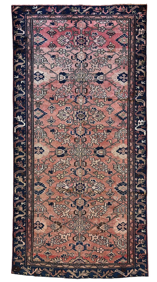 4' 4 x 9' 3 Hand Knotted Ultra Vintage Persian Wool Runner Rug - Nuvé