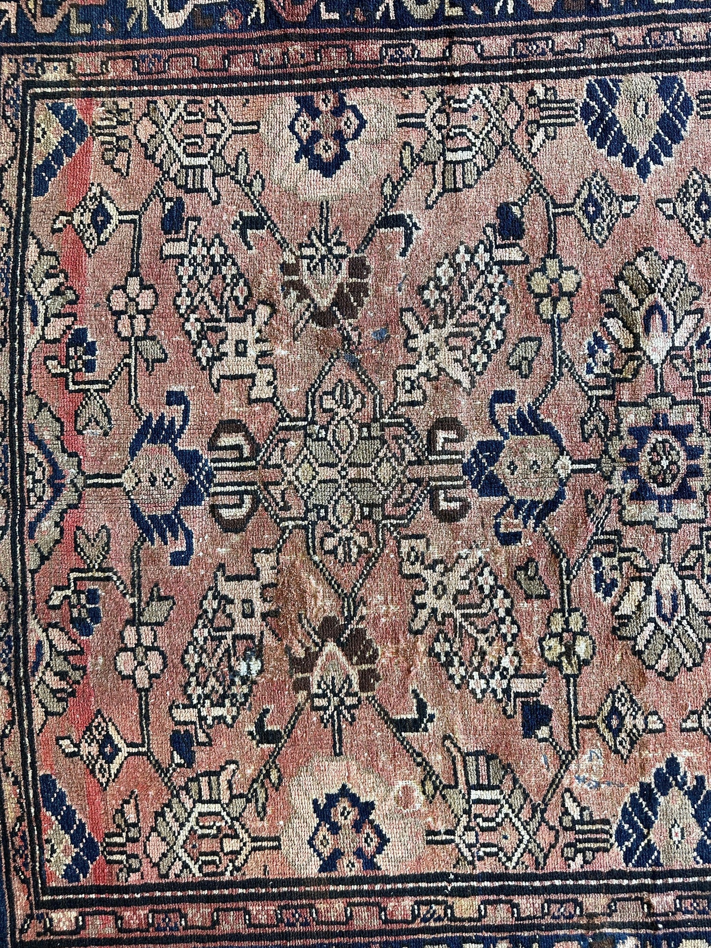 4' 4 x 9' 3 Hand Knotted Ultra Vintage Persian Wool Runner Rug - Nuvé