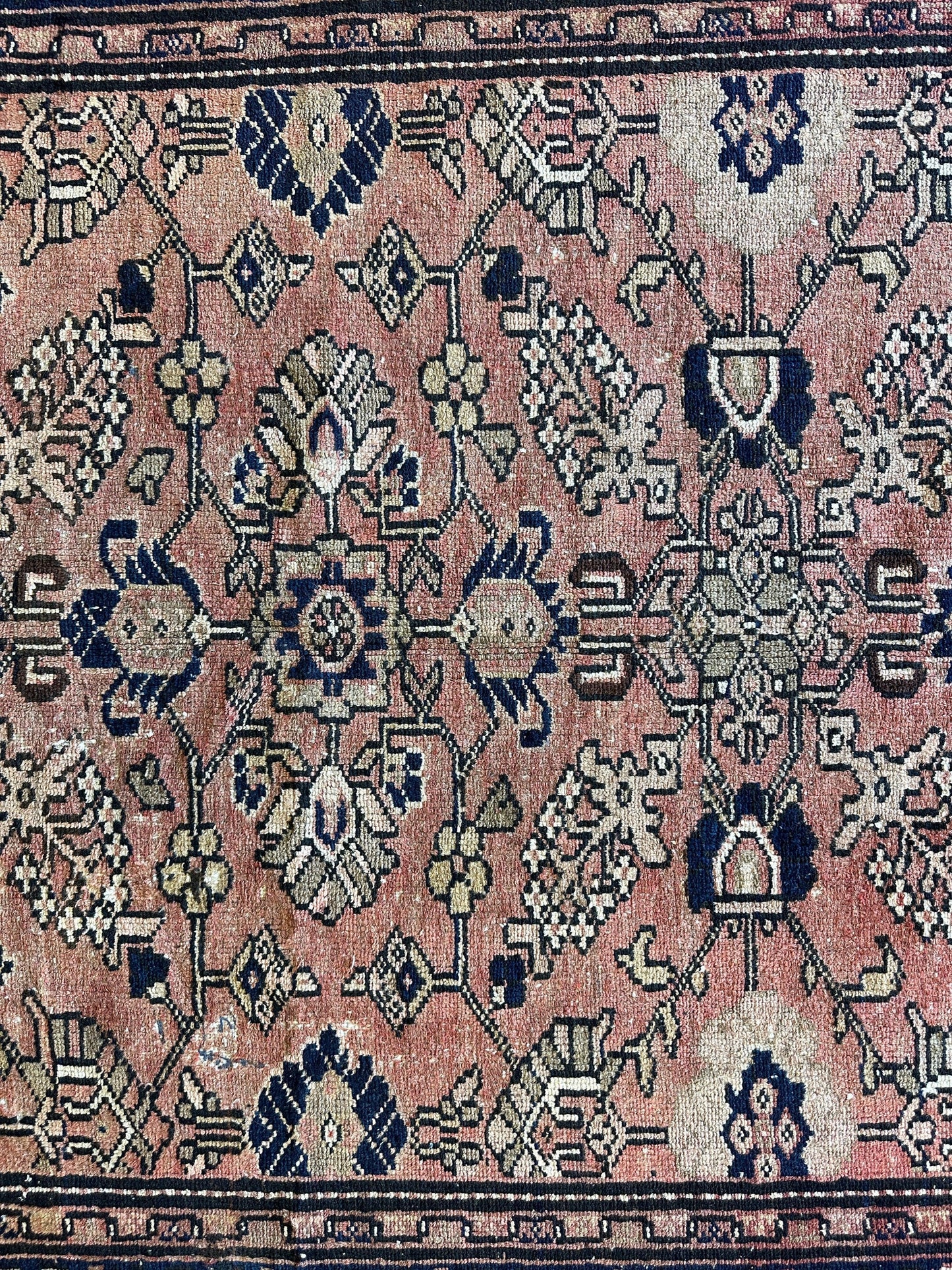 4' 4 x 9' 3 Hand Knotted Ultra Vintage Persian Wool Runner Rug - Nuvé