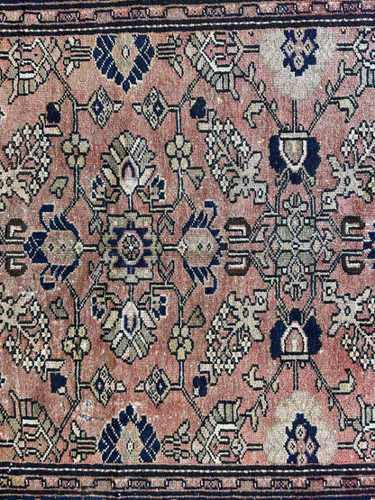 4' 4 x 9' 3 Hand Knotted Ultra Vintage Persian Wool Runner Rug - Nuvé
