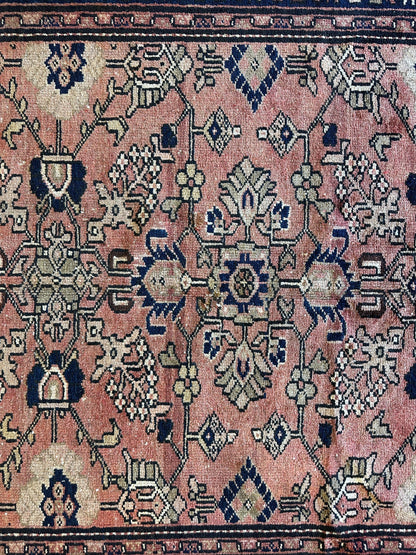 4' 4 x 9' 3 Hand Knotted Ultra Vintage Persian Wool Runner Rug - Nuvé