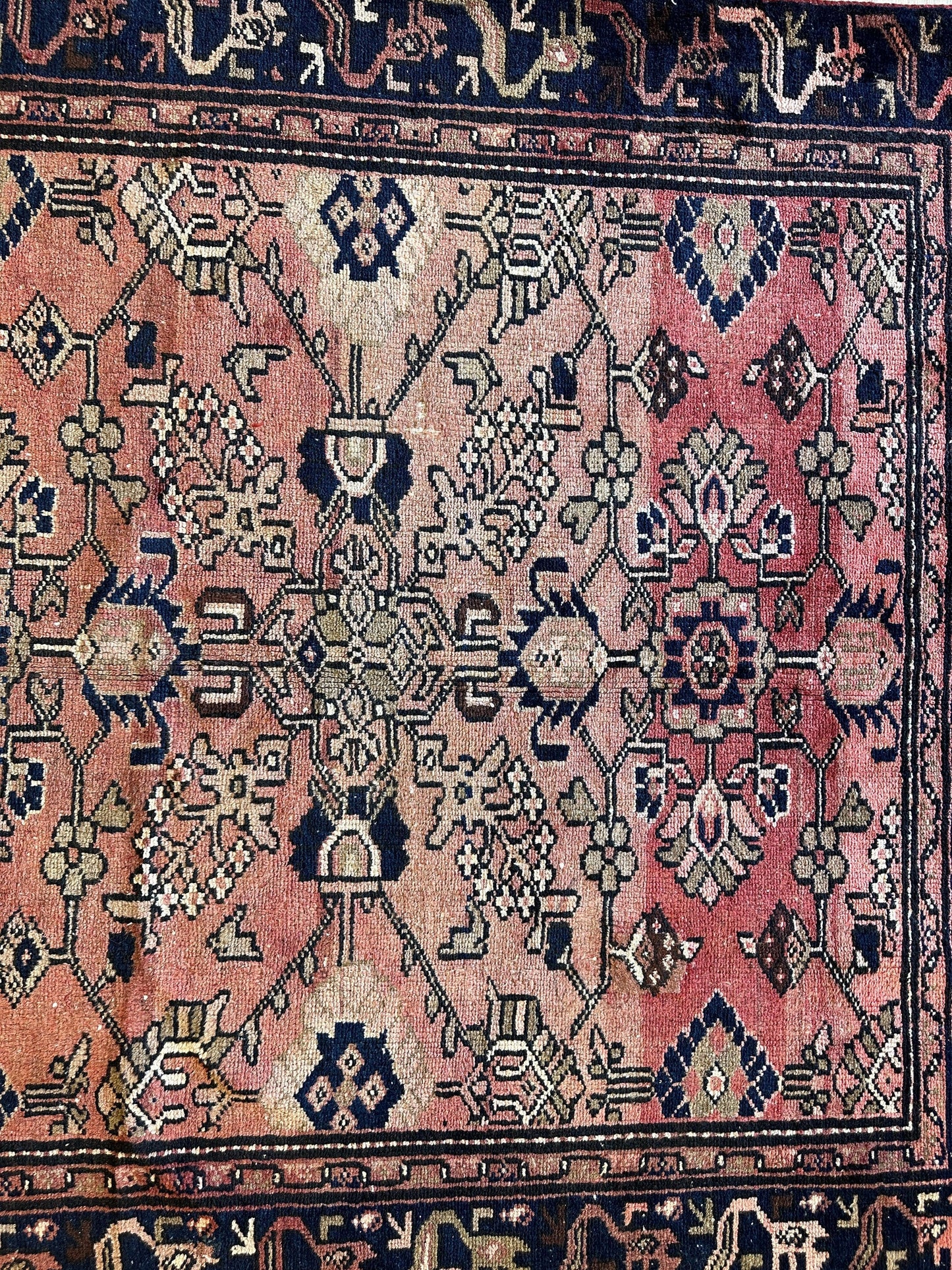 4' 4 x 9' 3 Hand Knotted Ultra Vintage Persian Wool Runner Rug - Nuvé