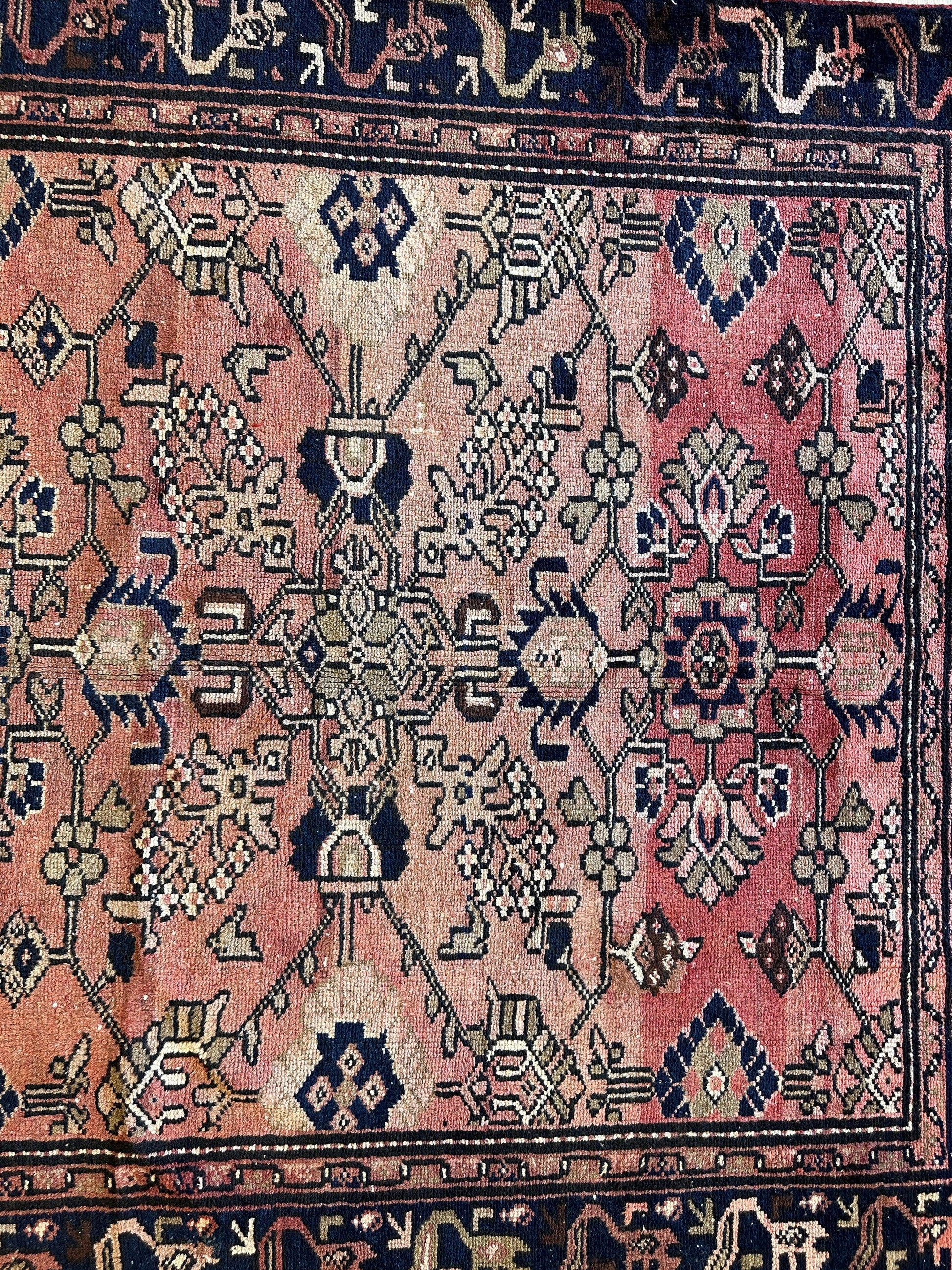 4' 4 x 9' 3 Hand Knotted Ultra Vintage Persian Wool Runner Rug - Nuvé