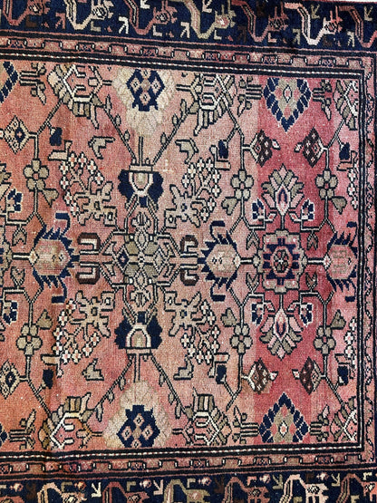 4' 4 x 9' 3 Hand Knotted Ultra Vintage Persian Wool Runner Rug - Nuvé