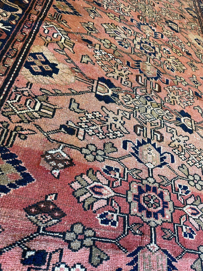 4' 4 x 9' 3 Hand Knotted Ultra Vintage Persian Wool Runner Rug - Nuvé