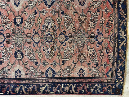 4' 4 x 9' 3 Hand Knotted Ultra Vintage Persian Wool Runner Rug - Nuvé