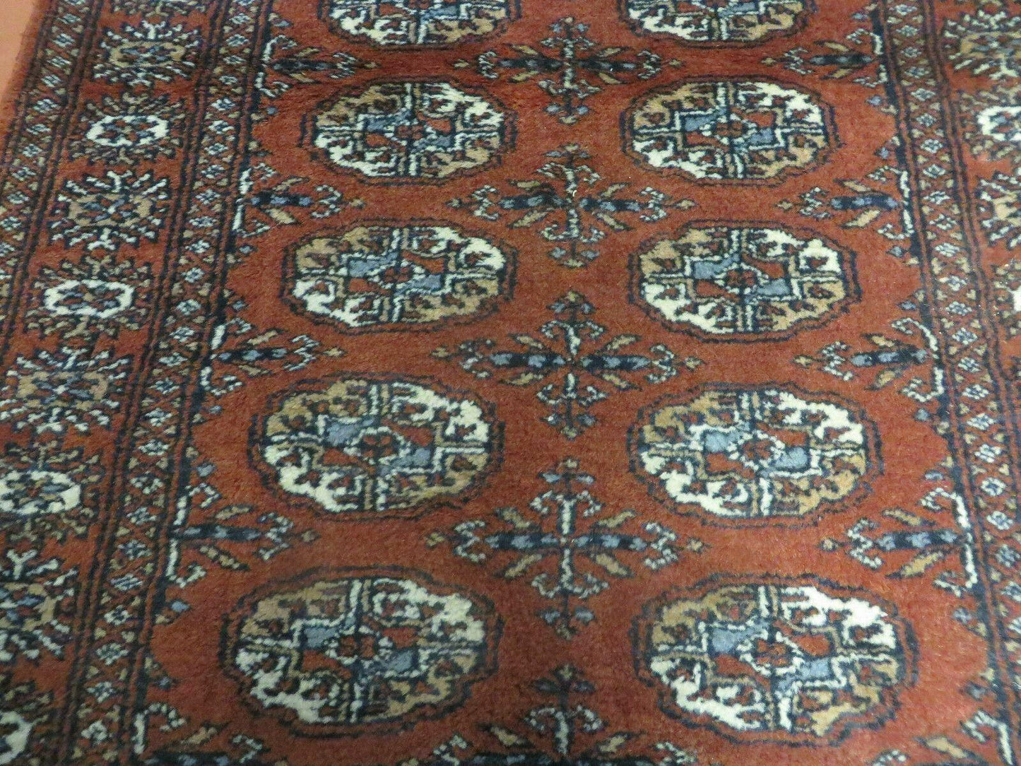 3' X 4' Vintage Handmade Pakistan Turkoman Bokhara Fine Woven Wool Rug - Nuvé