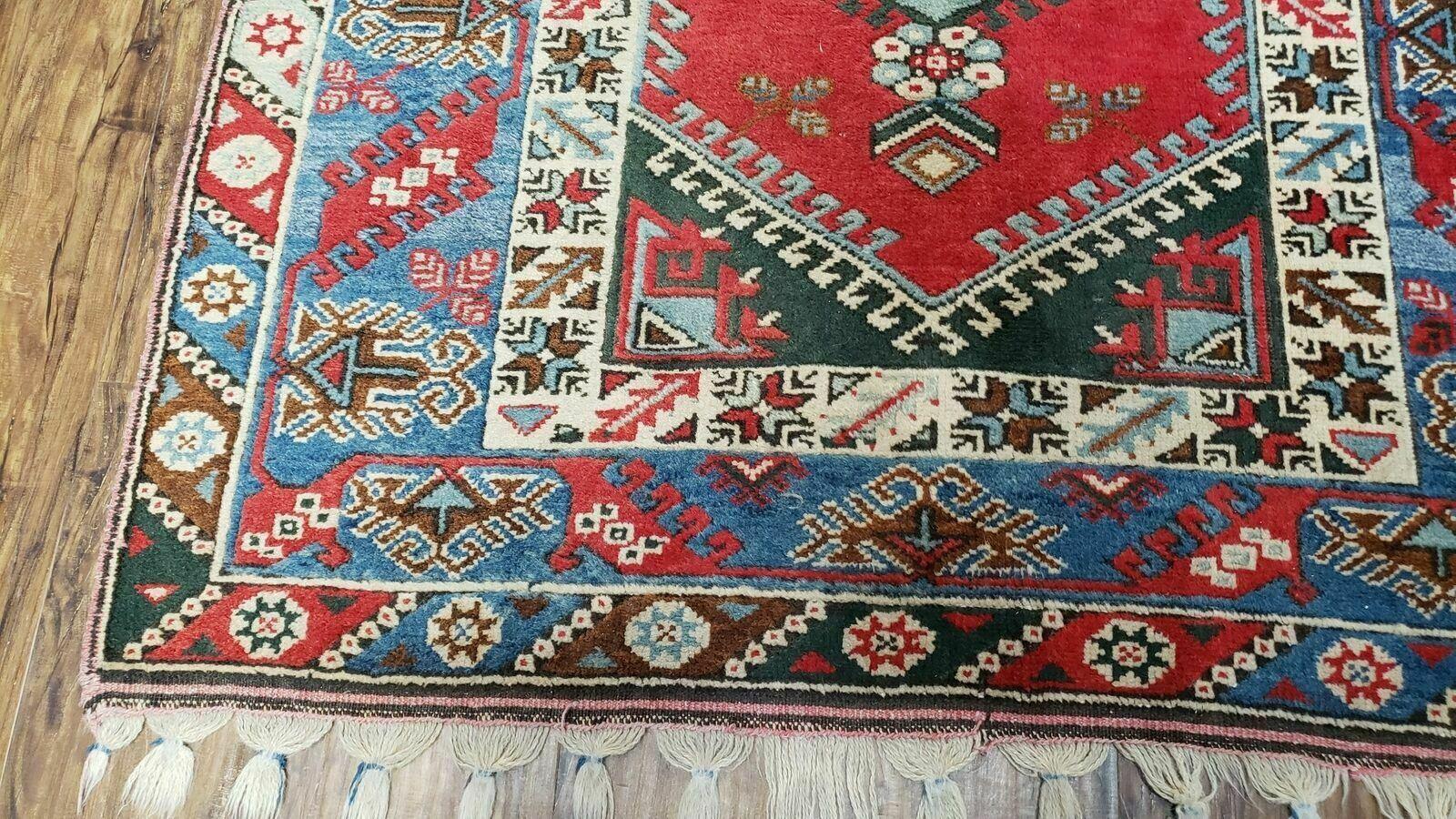 4' X 6' Handmade Turkish Super Kazak Shirvan Wool Rug Colorful - Nuvé