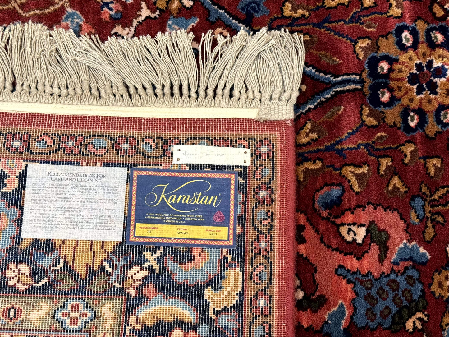5.9 x 9 Karastan Rug Ispahan #766, Vintage Wool Discontinued Original 700 Series - Nuvé