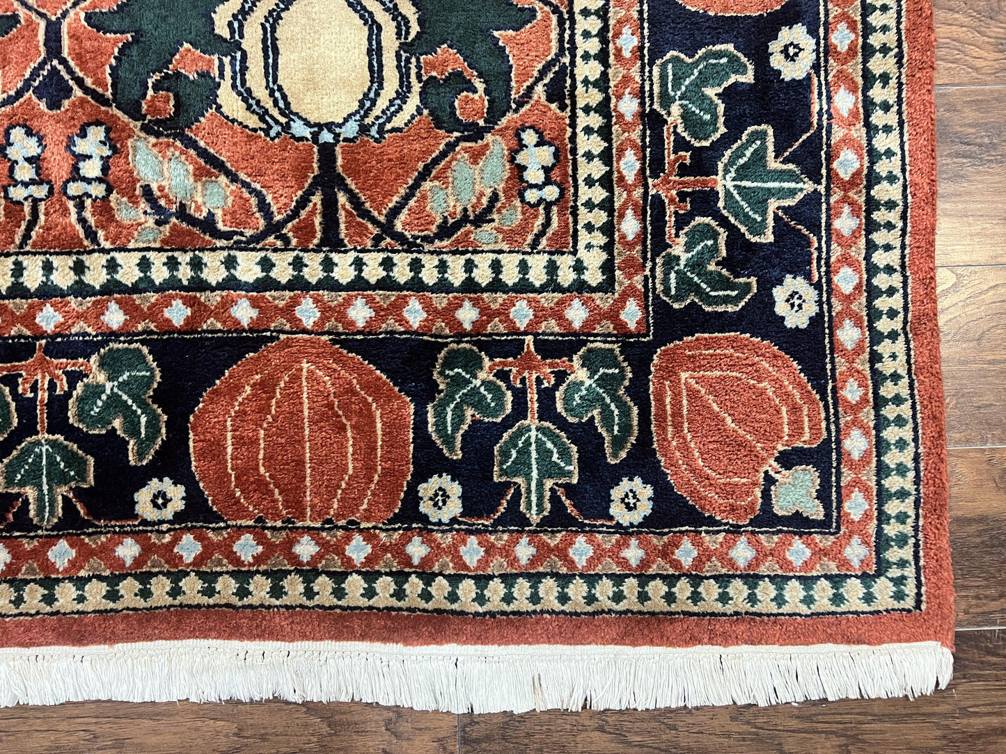 Indo Persian Bidjar Rug 8x10, Red and Black, Handmade Vintage Wool Carpet - Nuvé