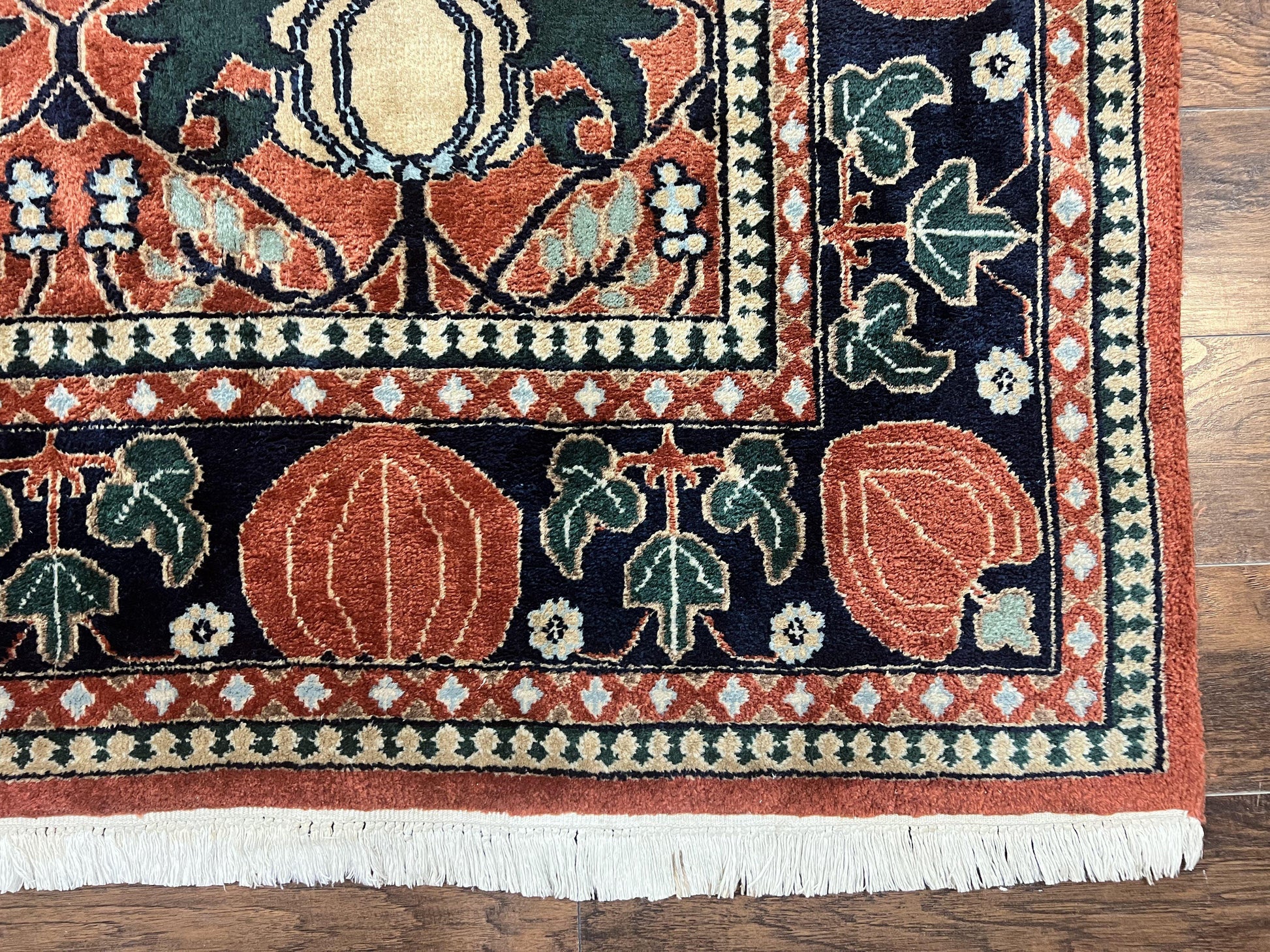 Indo Persian Bidjar Rug 8x10, Red and Black, Handmade Vintage Wool Carpet - Nuvé