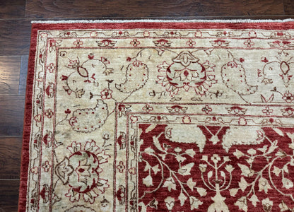 Pakistani Chobi Rug 8x10, Red, Handmade - Nuvé