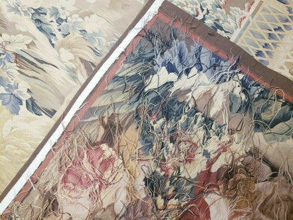 4' X 6' Tapestry French Design Handmade Aubusson Weave Nature One Of A Kind