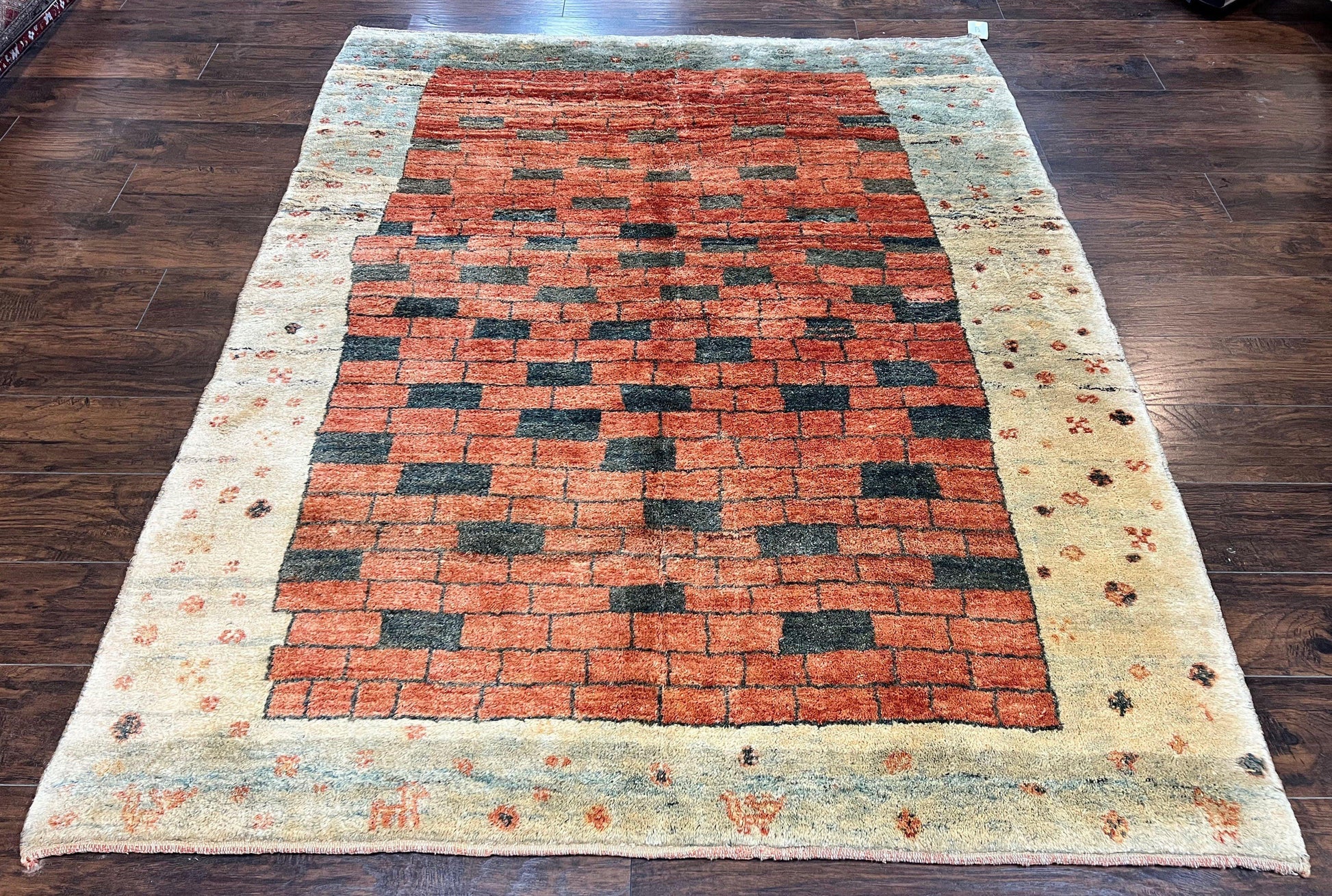 Persian Gabbeh Rug 6x8 ft, Wool Handmade Tribal Rug - Nuvé