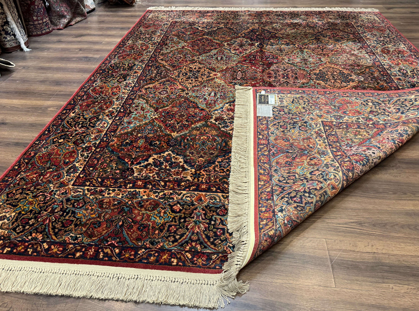 Karastan Rug 8.8 x 10.6, Multicolor Panel Kirman Rug #717, Wool - Nuvé