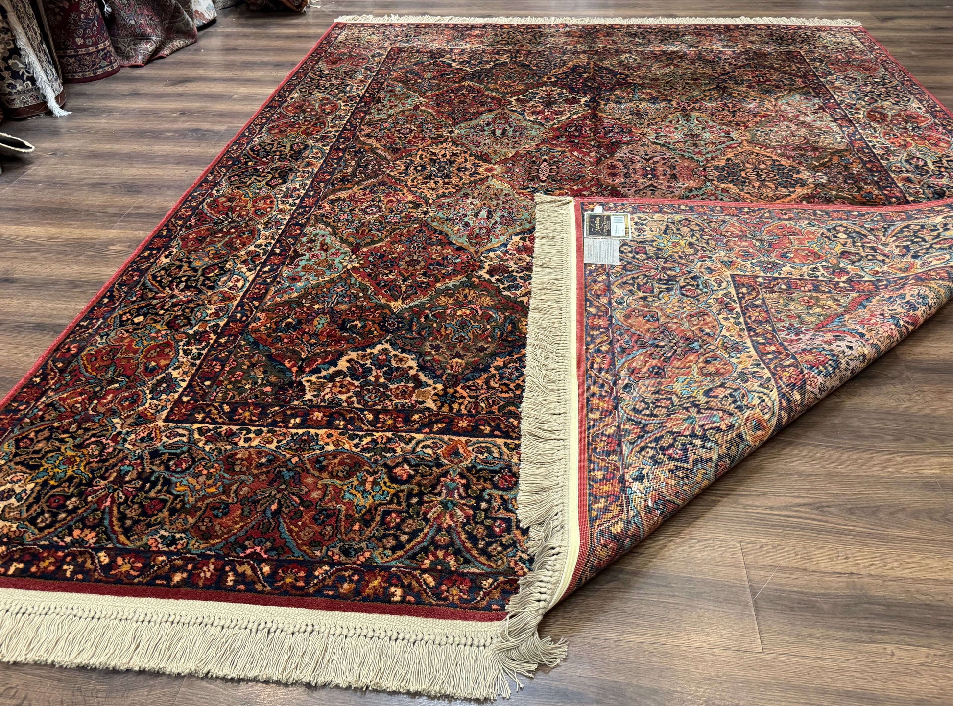 Karastan Rug 8.8 x 10.6, Multicolor Panel Kirman Rug #717, Wool - Nuvé