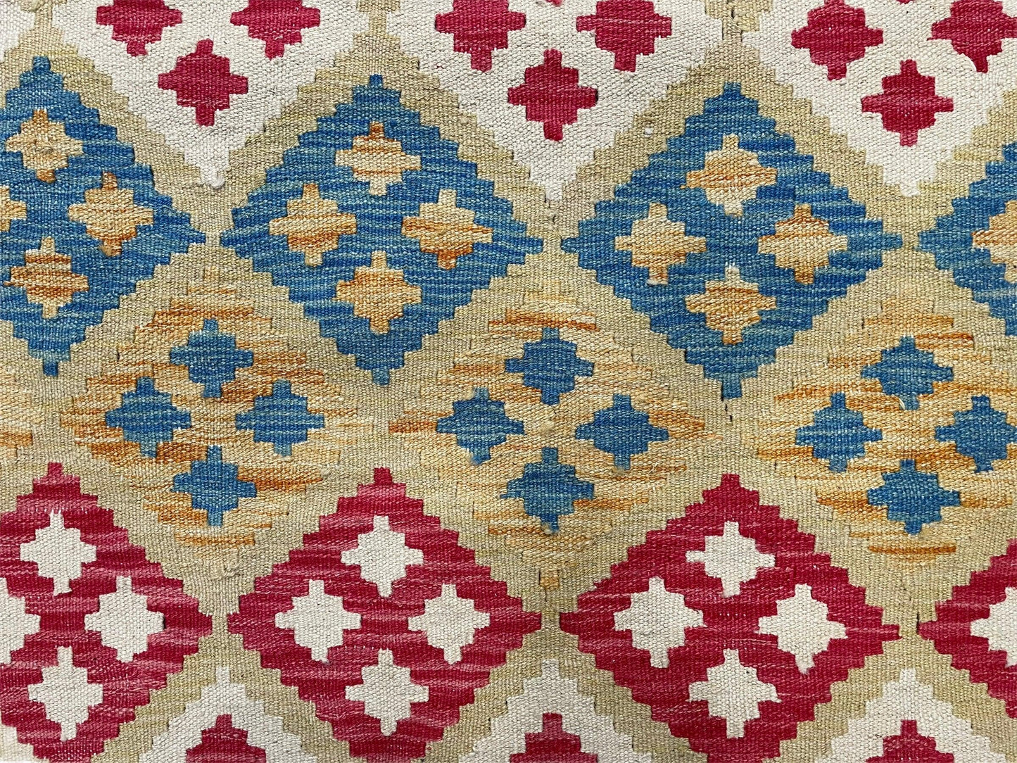 3x5 Kilim Rug Multicolor Tribal Kilim Rug 3 x 5 Tan Light Blue Red Beige New Turkish Anatolian Wool Kilim Flatweave Rug - Nuvé