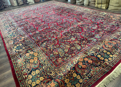 Palace Size Antique Persian Sarouk Rug 12x18 - Nuvé