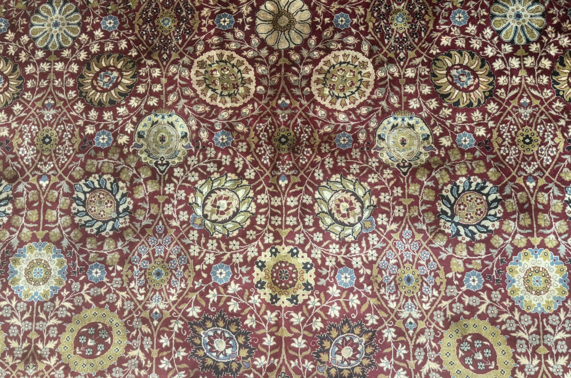 Palace Size Pak Persian Rug 12x15, Brick Red, Allover Pattern, Handmade Oversized Wool Oriental Carpet, Large Area Rug, Fine 225 KPSI - Nuvé