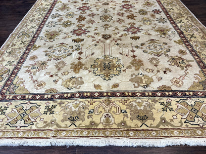 Turkish Oushak Rug 9x12, Oat Color, Wool Carpet - Nuvé