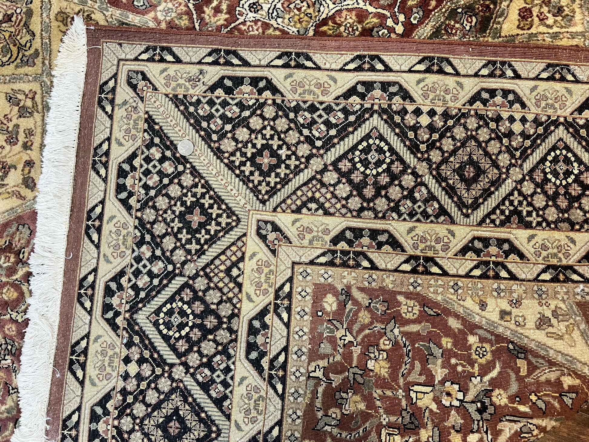 Indo Persian Rug 8x10, Dome Design, 210 KPSI, Handmade Vintage Wool Rug - Nuvé
