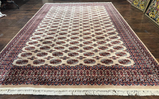 Karastan Rug 8.2 x 11.6 Beige Bokhara, Wool Pile, Vintage Discontinued Karastan Area Rug, Belgium Power Loomed Rug - Nuvé