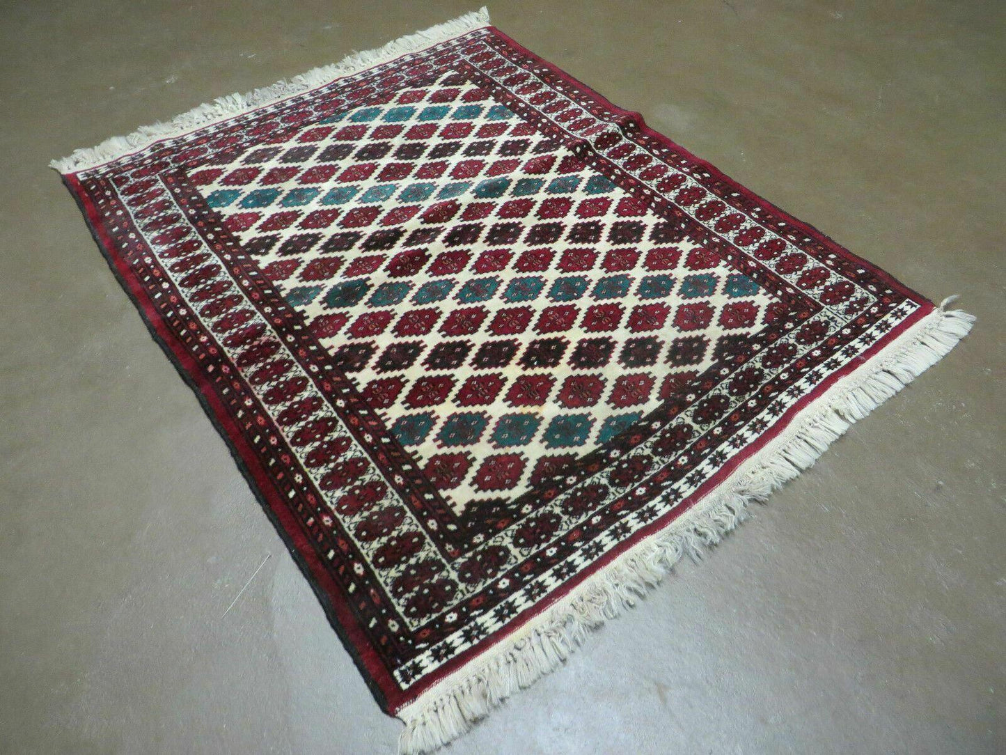 3' X 4' Vintage Handmade Pakistan Bokhara Turkoman Balouch Wool Rug Mat Nice - Nuvé