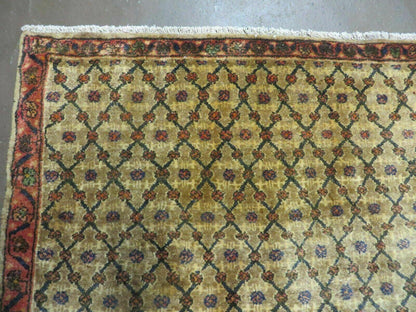 4' X 6' Handmade Indian Allover Wool Rug Camel Hair Color #119