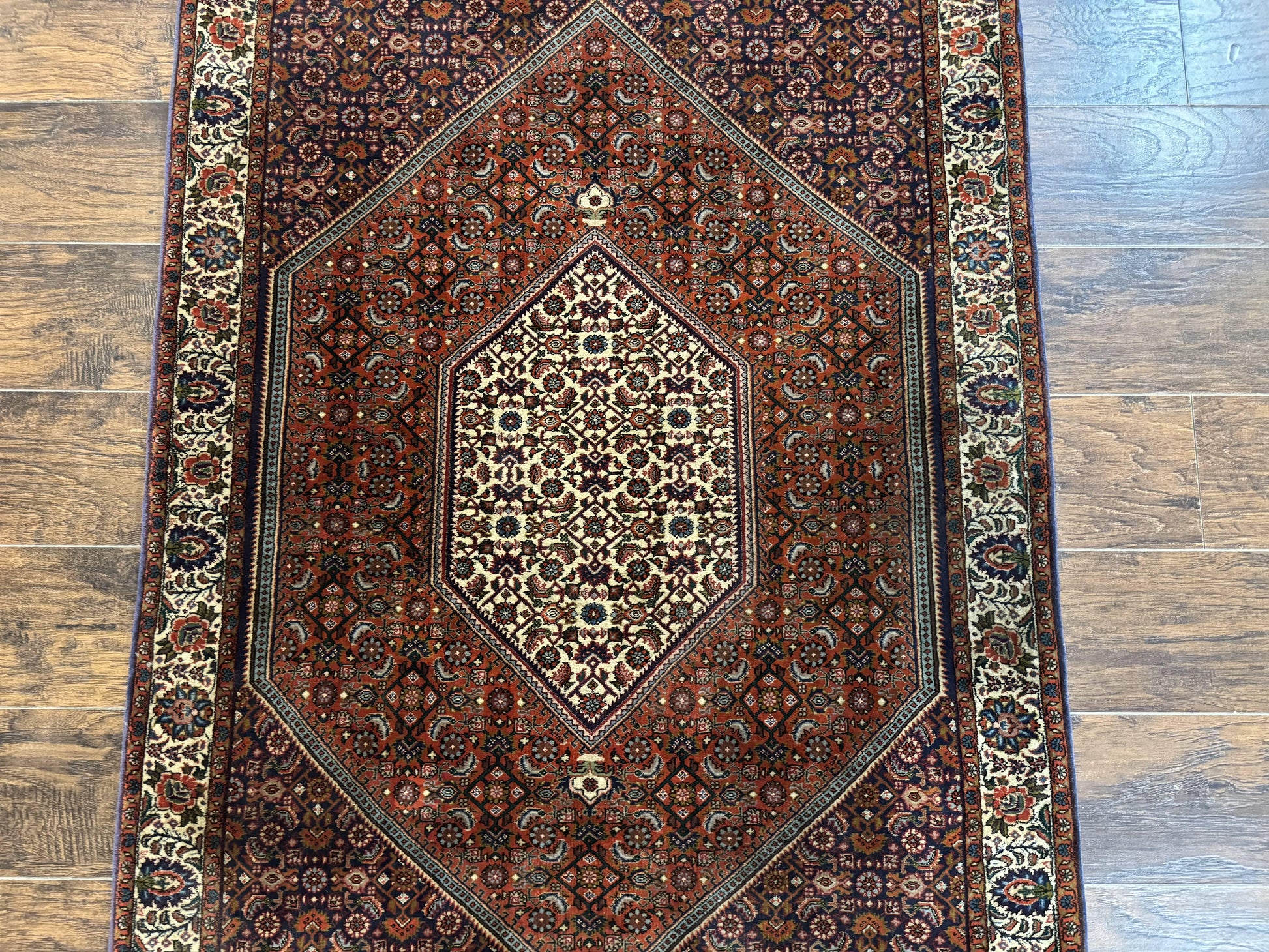 Persian Bidjar Rug 4x5, Fine 290 KPSI, Herati Pattern - Nuvé