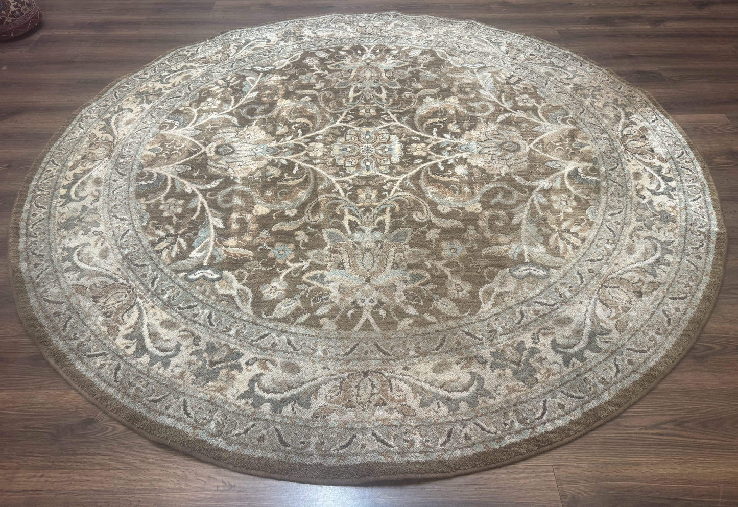 Round Karastan Rug 8x8 ft, Euphoria New Bridge Karastan Rug, Indo Mahal Design - Nuvé