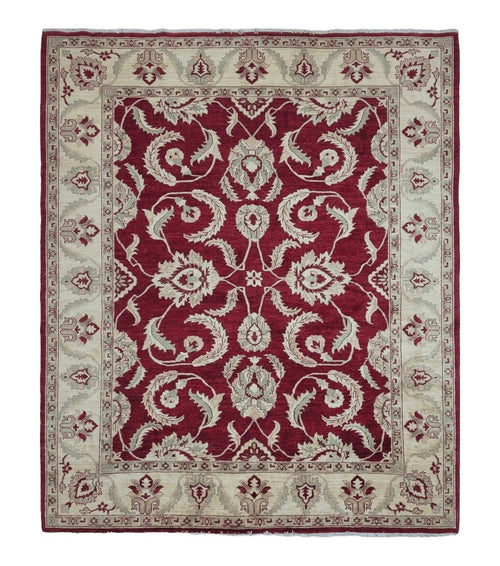 8' X 10' Vintage Fine Handmade Peshawar Agra Chobi Rug