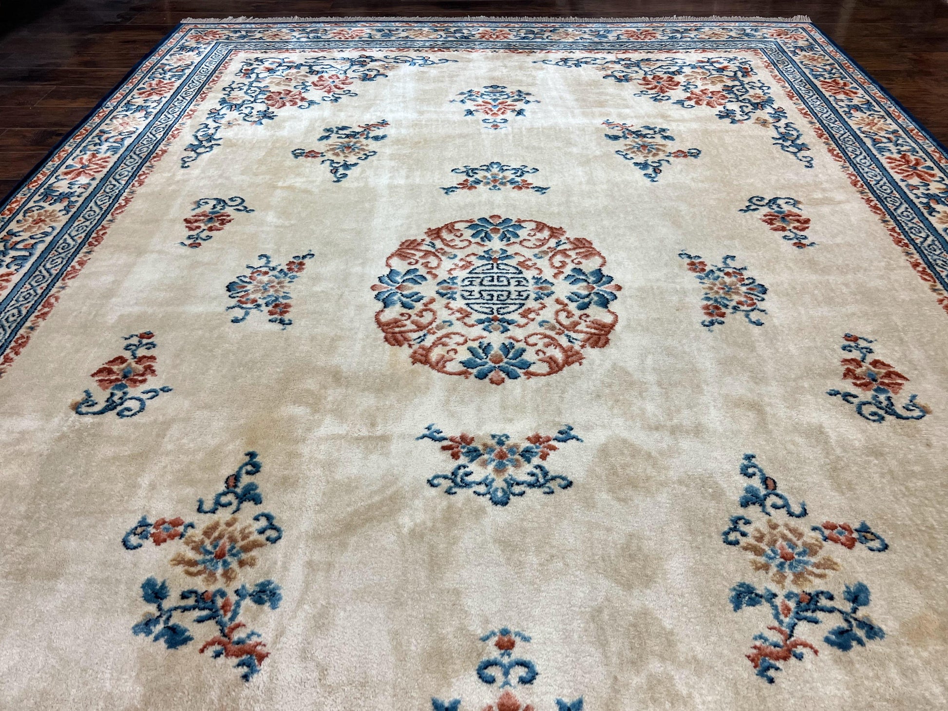 Karastan Rug 10x14 Chinese #718, Vintage Original 700 Series Wool Pile Karastan Carpet, Asian Oriental Rug, Rare - Nuvé