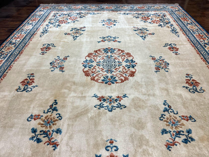 Karastan Rug 10x14 Chinese #718, Vintage Original 700 Series Wool Pile Karastan Carpet, Asian Oriental Rug, Rare - Nuvé