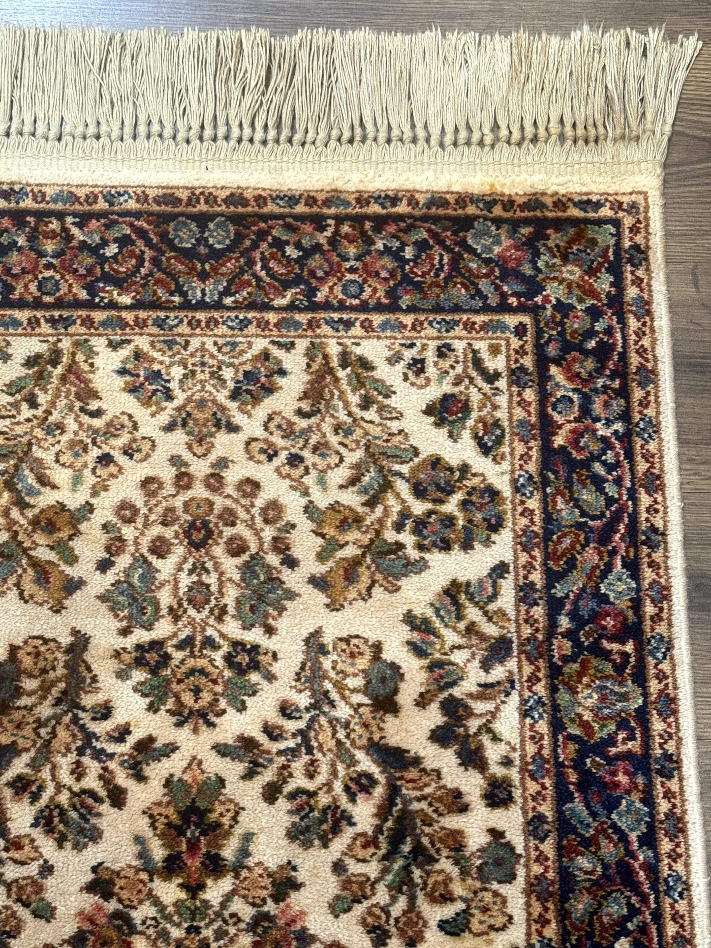 Karastan Rug 2x4, Ivory Sarouk #760, Vintage Wool Small Karastan Carpet, Original 700 Series, Discontinued - Nuvé