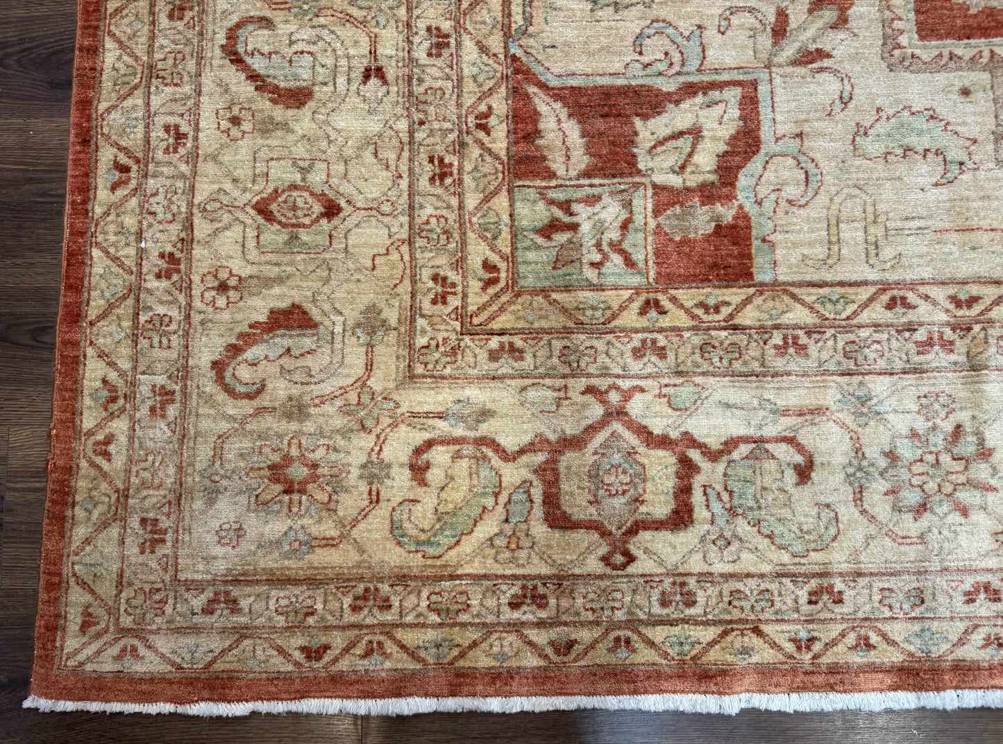Turkish Heriz Serapi Rug 9x13, Geometric Medallion - Nuvé