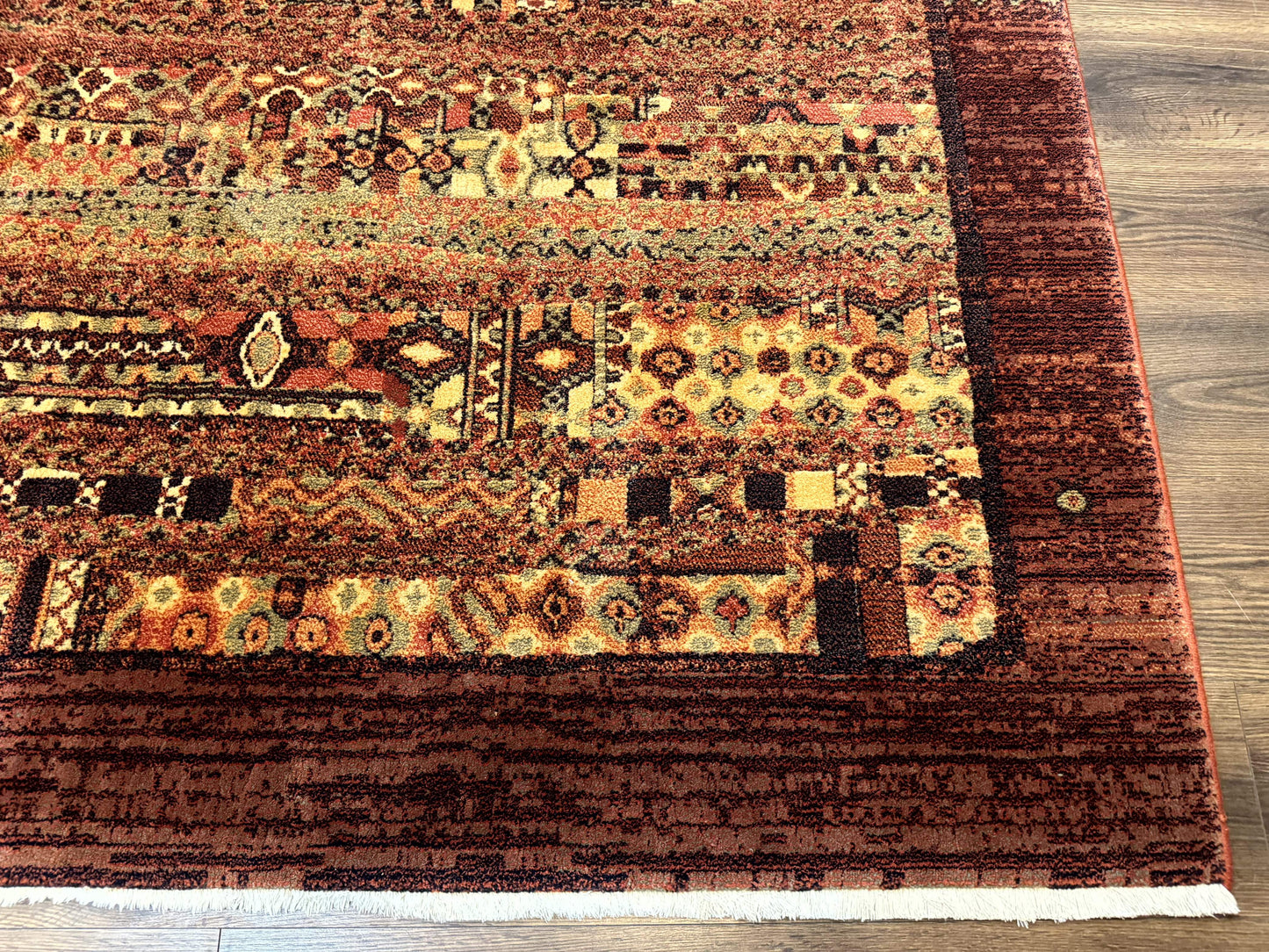 Couristan Rug 8x11 Brown Contemporary Wool Belgium Power Loomed Carpet - Nuvé