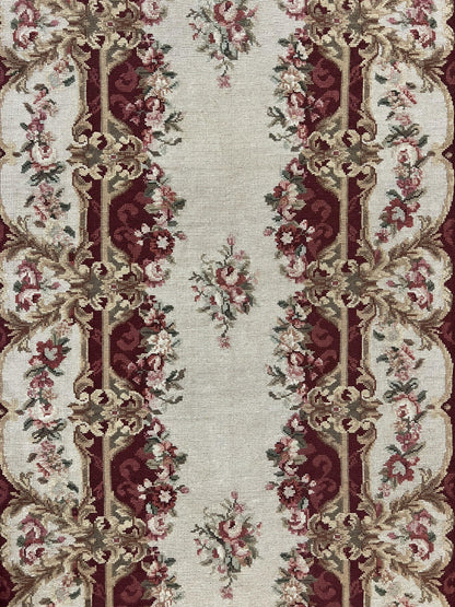 Needlepoint Runner Rug 2.5 x 10.7, Tan Runner Rug, Flatweave Runner, Aubusson European Design, Needlepoint Rug, Long Runner, Hallway Rug - Nuvé